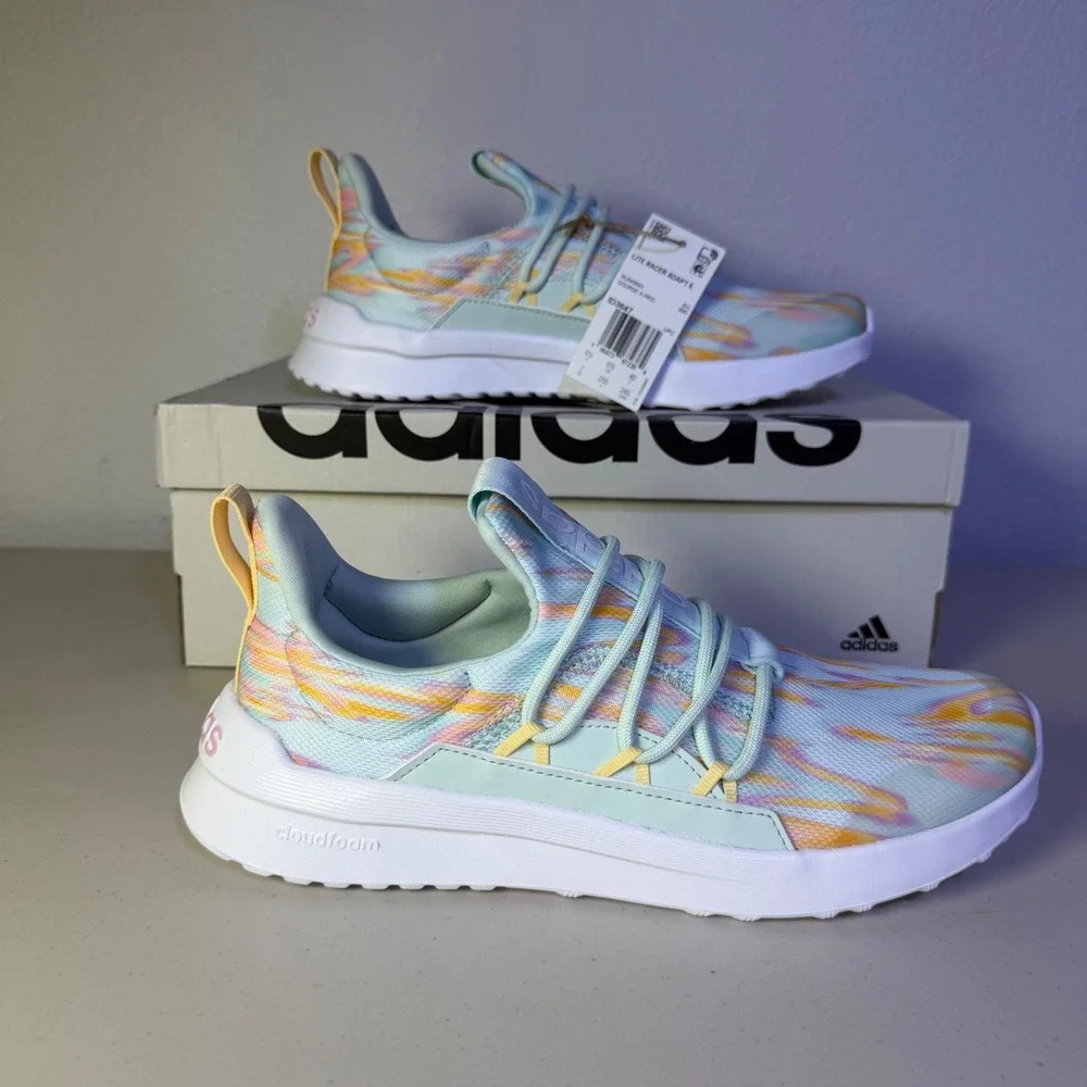 Adidas Lite Racer Adapt 5.0 K Slip On Sneakers Youth Kids 7 / Womens 8.5 ID3647